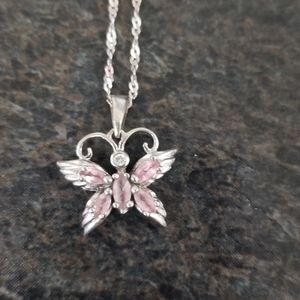 Butterfly pendant and chain.
